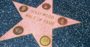 A star on the Hollywood walk of fame.